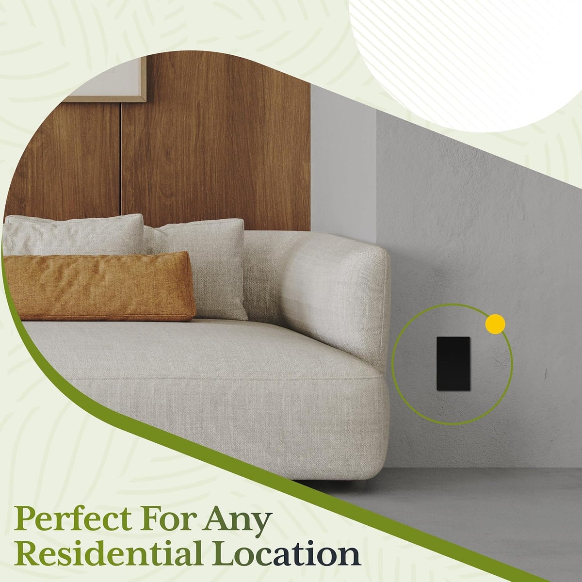 TG Mid-Size Screwless Blank Wall Plate, Child Safe Blank Device Outlet Cover, Medium Size 1-Gang