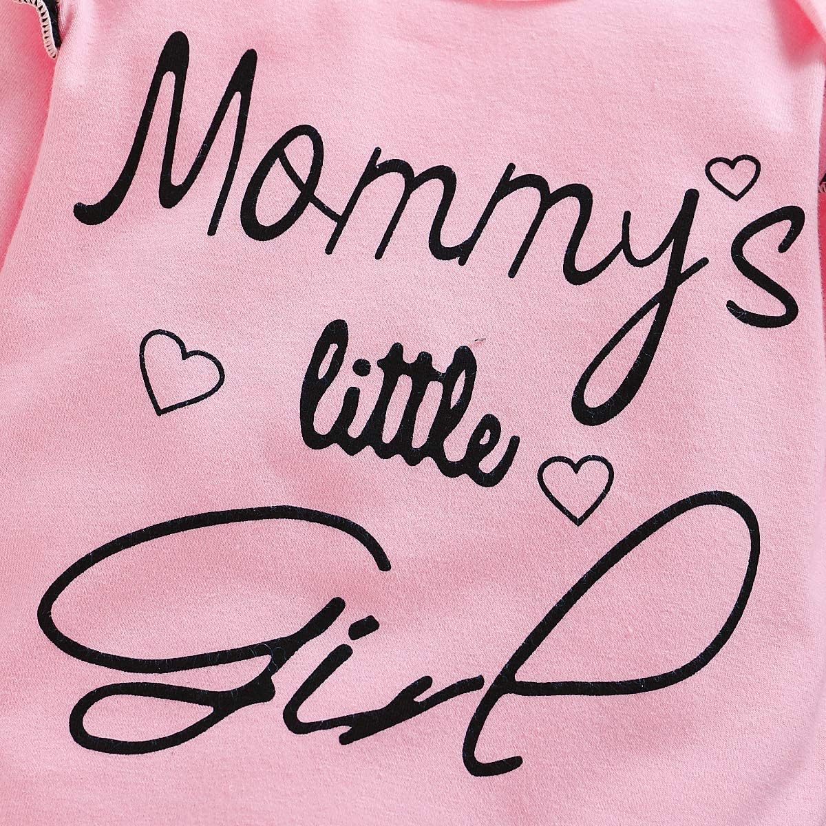 Newborn Baby Girl Clothes, Infant Girl Outfits Long Sleeve Ruffle Romper + Floral Pants + Headband