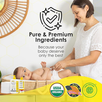 La Petite Creme Premium French Diapering Gift Set: Includes Organic Diapering Lotion (8 oz)