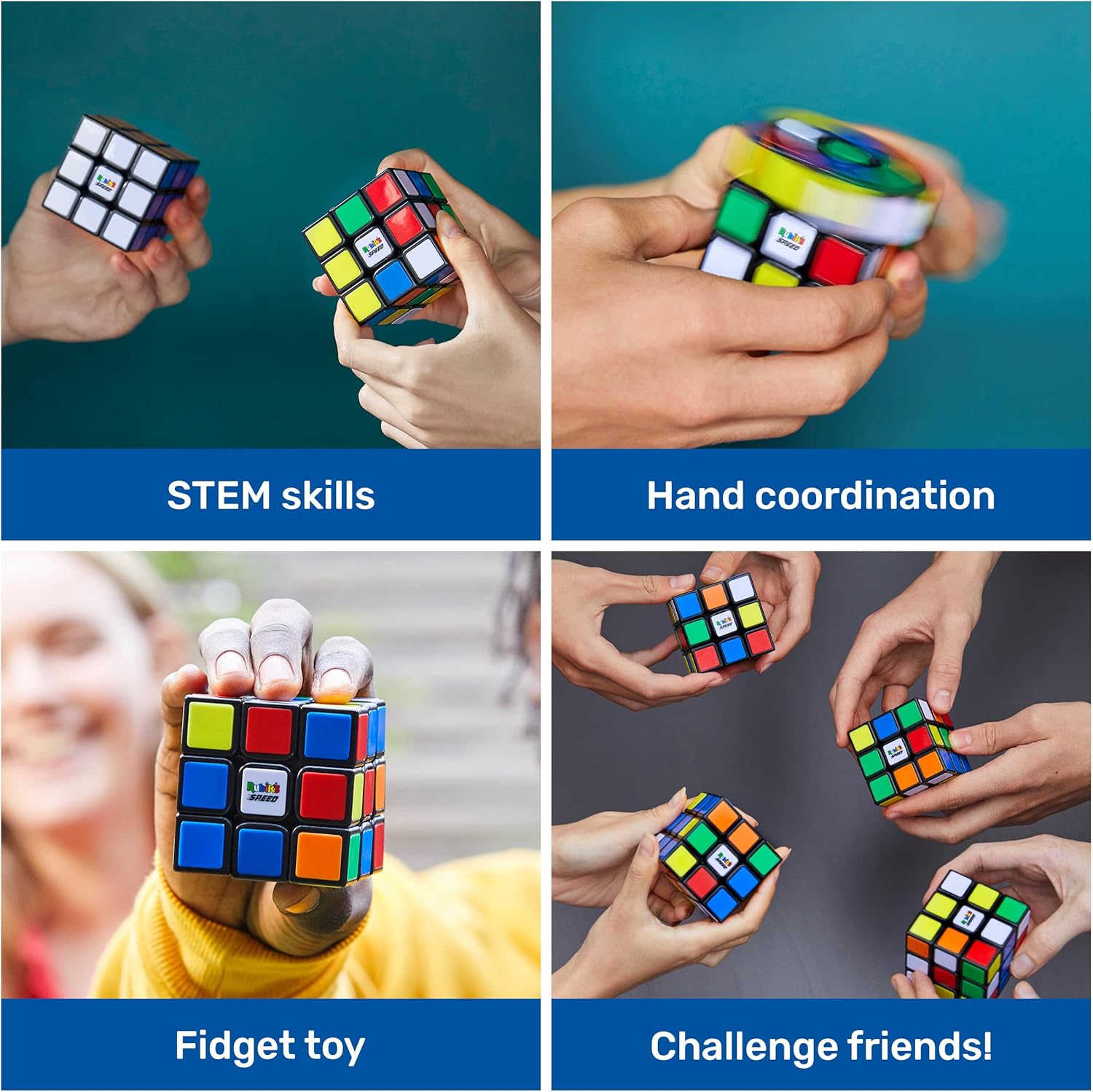 Rubik’s Cube, 3x3 Magnetic Speed Cube, Super Fast Problem-Solving Challenging Puzzle Fidget Toy