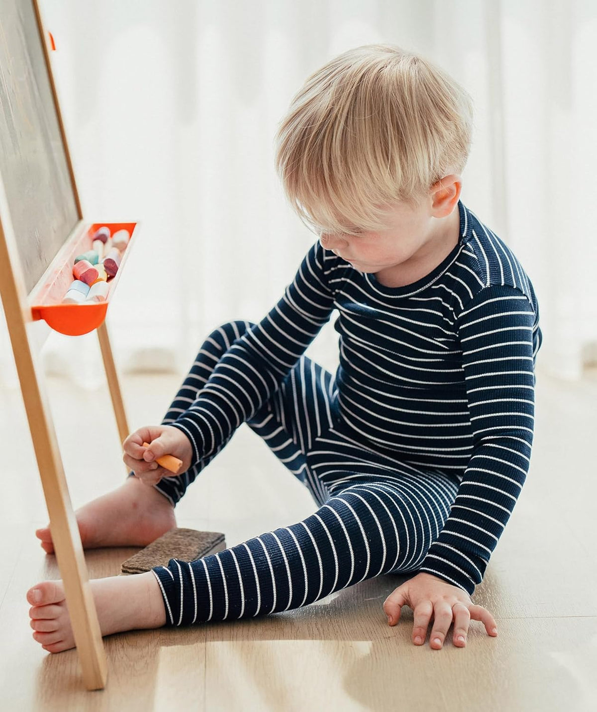 AVAUMA Stripe Pattern Baby Boys Girls Pajama Set Kids Toddler Snug fit Ribbed Sleepwear pjs for