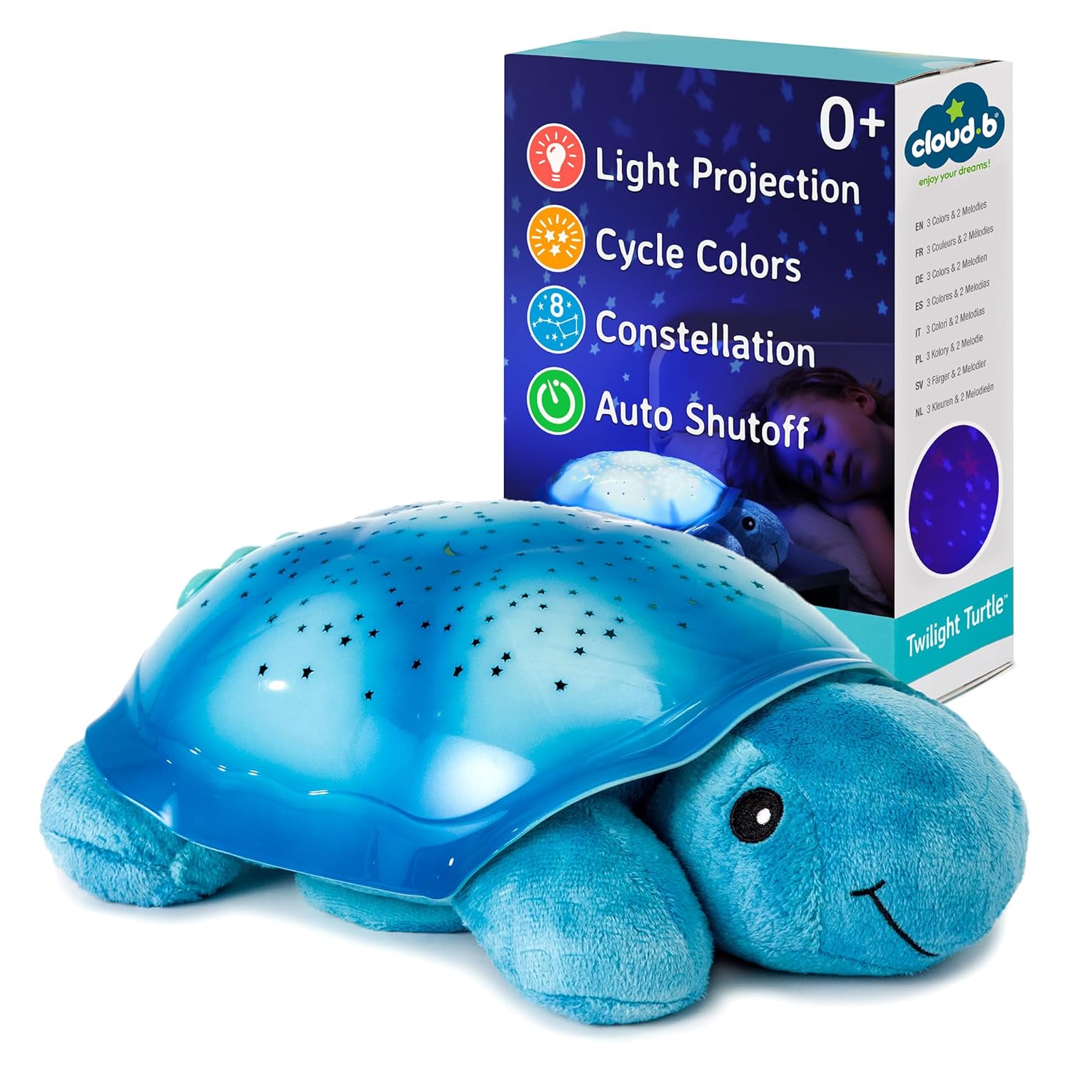 Cloud b Calming Nightlight Star Projector | Gentle Brightness | 3 Colors | 8 Constellations |