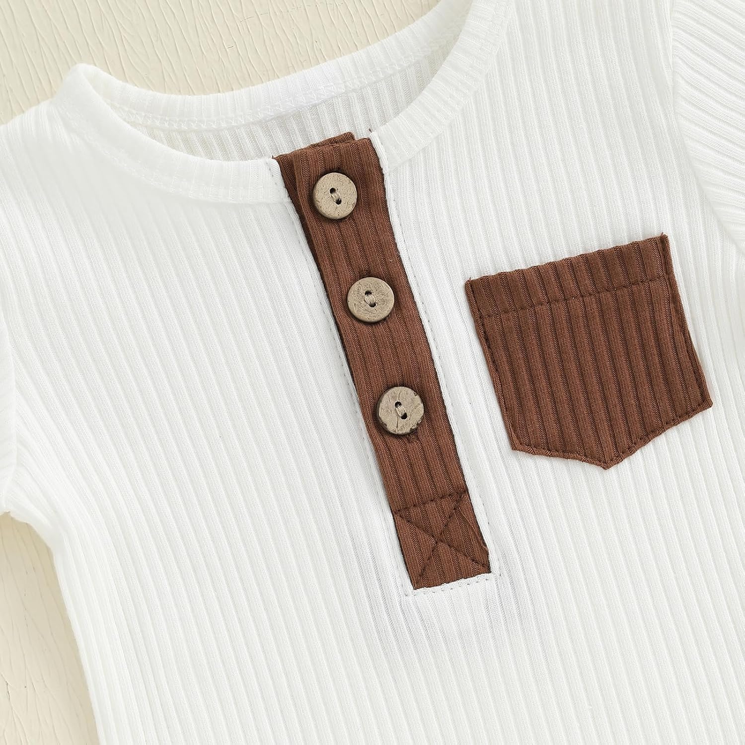 fhutpw Baby Boy Clothes 3 6 12 18 Months Ribbed Knitted Long Sleeve Romper and Pants Sets Newborn