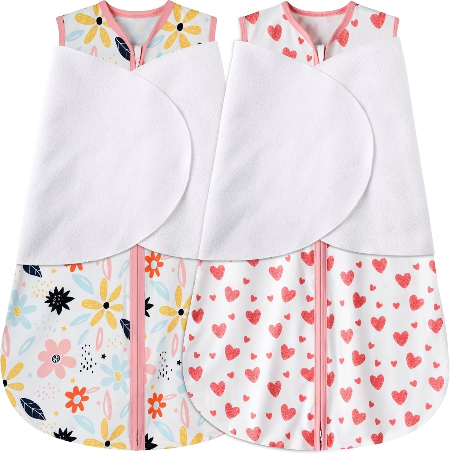 Newborn Sleep Sack Baby Swaddle,6-12 Months,3-Way Adjustable Wearable Blanket,100% Rayon Cotton