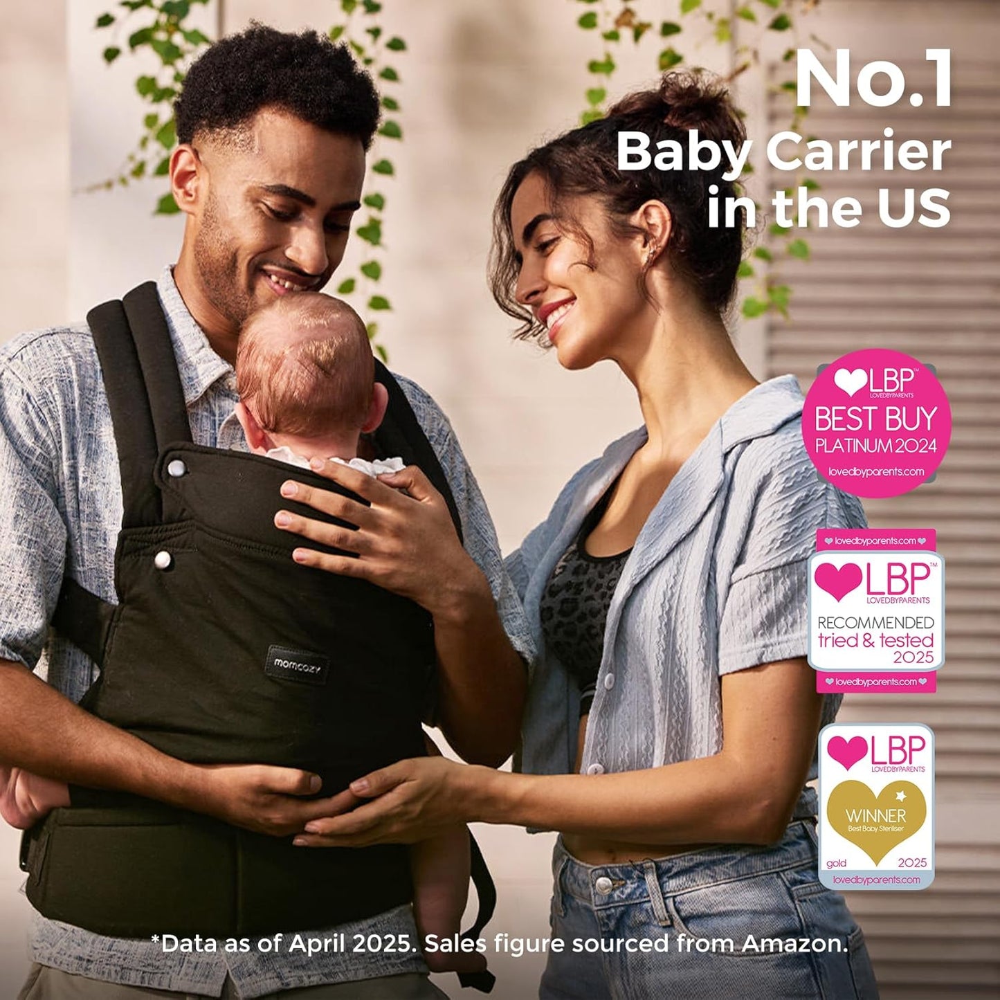 Momcozy Baby Carrier - Ergonomic, Cozy and Lightweight Carrier for 7-44lbs, Effortless to Put On