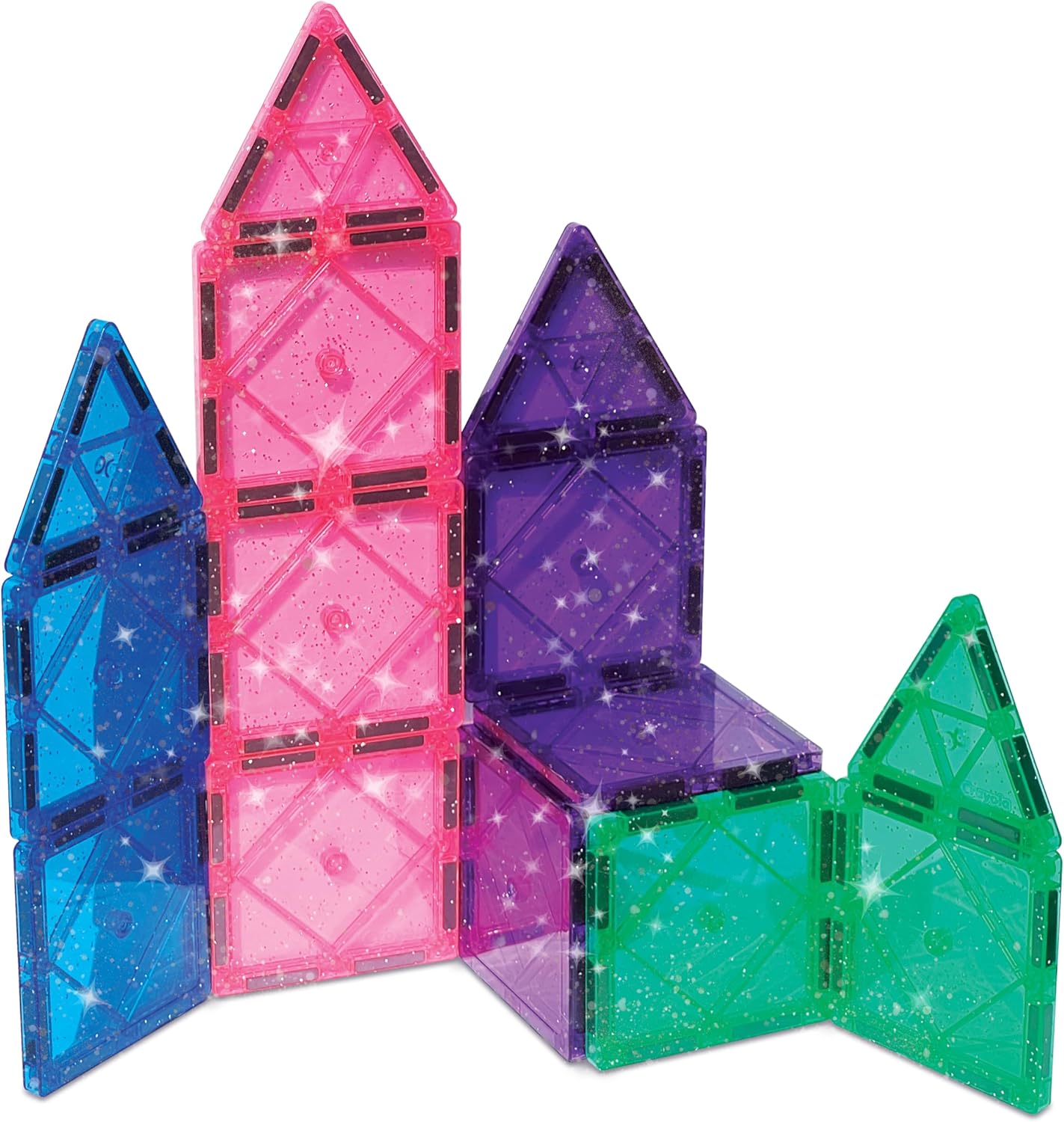 CreateOn Crayola Magnetic Tiles, Building Set for Kids, Magnetic Toys for Kids, Travel Toys