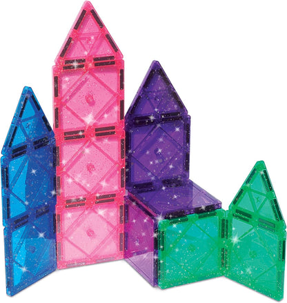 CreateOn Crayola Magnetic Tiles, Building Set for Kids, Magnetic Toys for Kids, Travel Toys