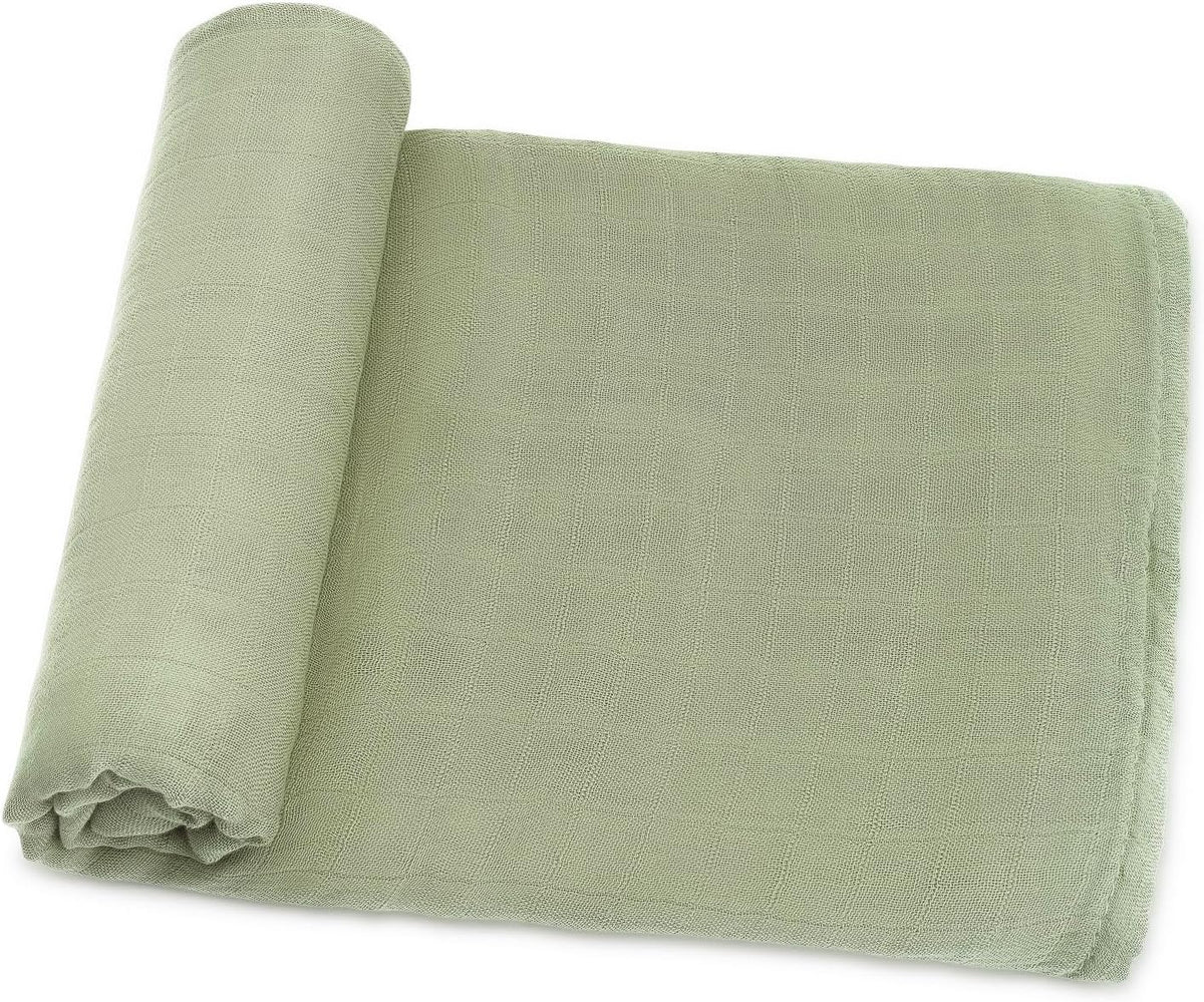 Comfy Cubs Muslin Swaddle Blankets Pack of 1 - 47 x 47 Inch Soft Cotton Baby Blanket Set, Large