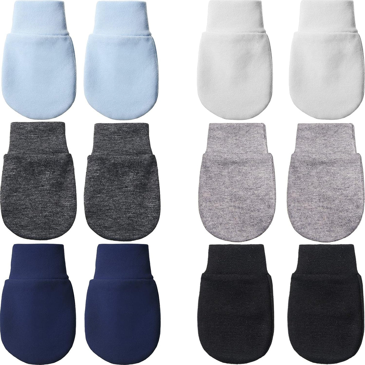 Geyoga 6 Pairs Newborn Baby Mittens No Scratch Gloves Infant Toddler Anti Scratch Essentials Unisex
