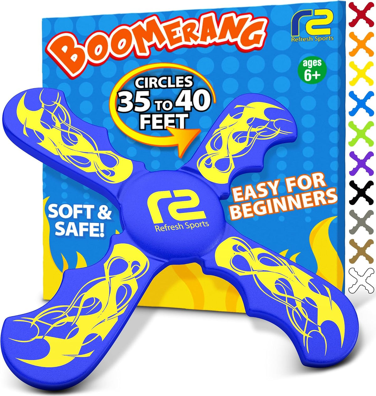 Fun Boomerang - Kids Outdoor Flying Disc Game - Soft & Easy to Use - Birthday Gifts for Boys &