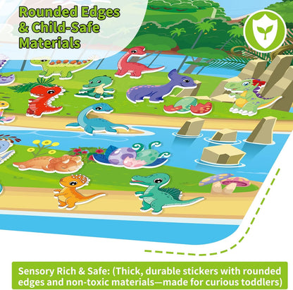 12 Set Reusable Sticker Books for Toddlers 2-4 1-3, Kids 3D Puffy Sticker Activity Books, Birthday