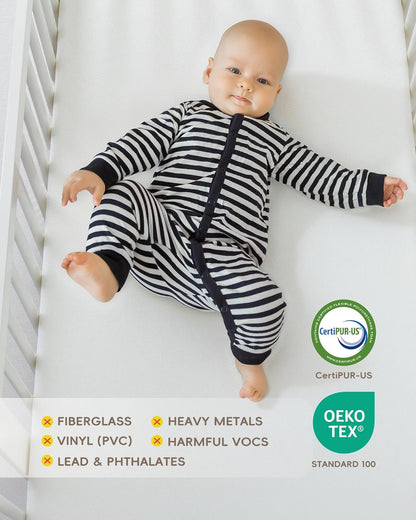 Crib Mattress, JPMA Certified Baby Mattress, Breathable Surface, CertiPUR-US and Oeko-TEX Approved
