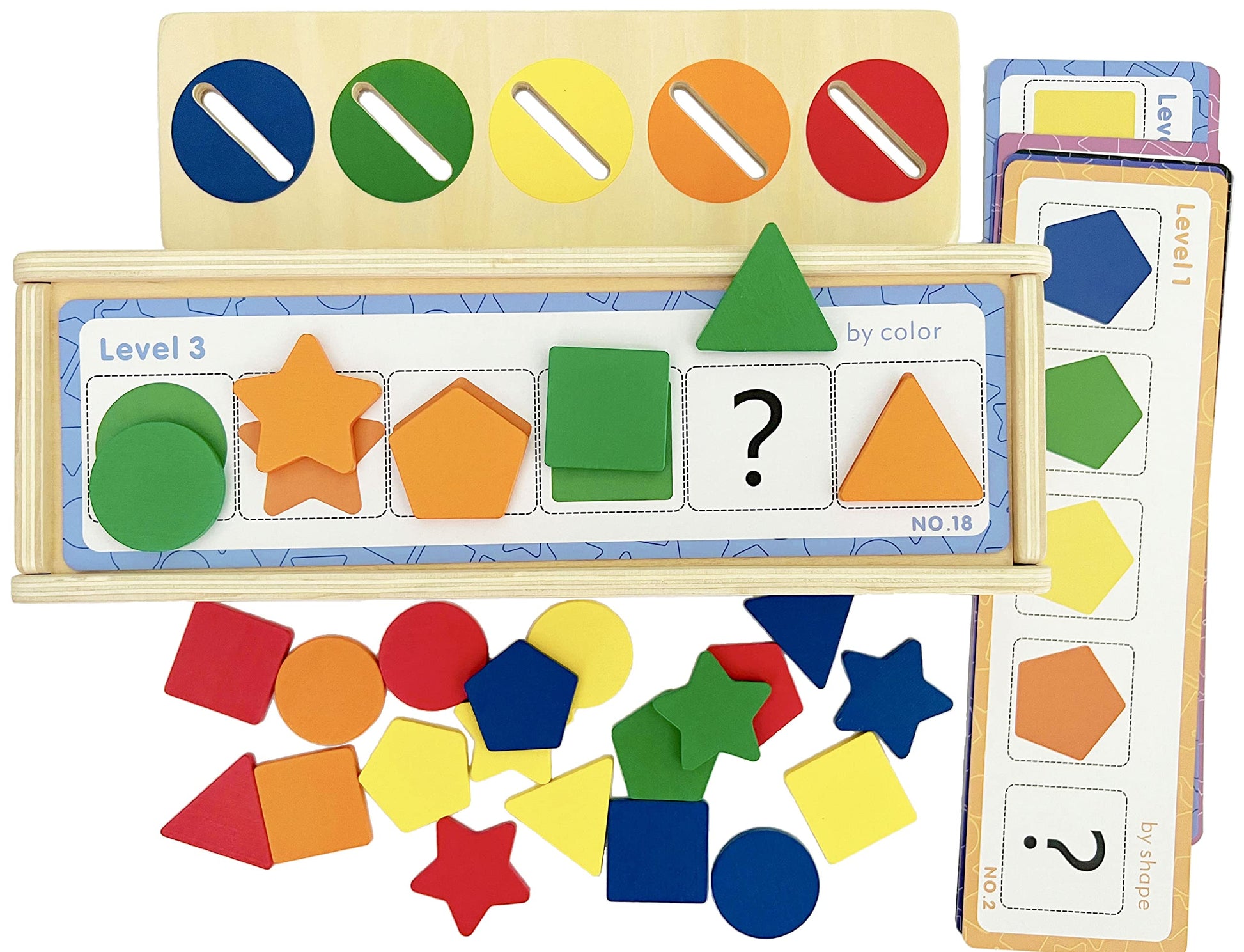 Dailyfunn Montessori Toys Color&Shape Sorting Learning Matching Box for Baby Toddlers 1-3 Year Old