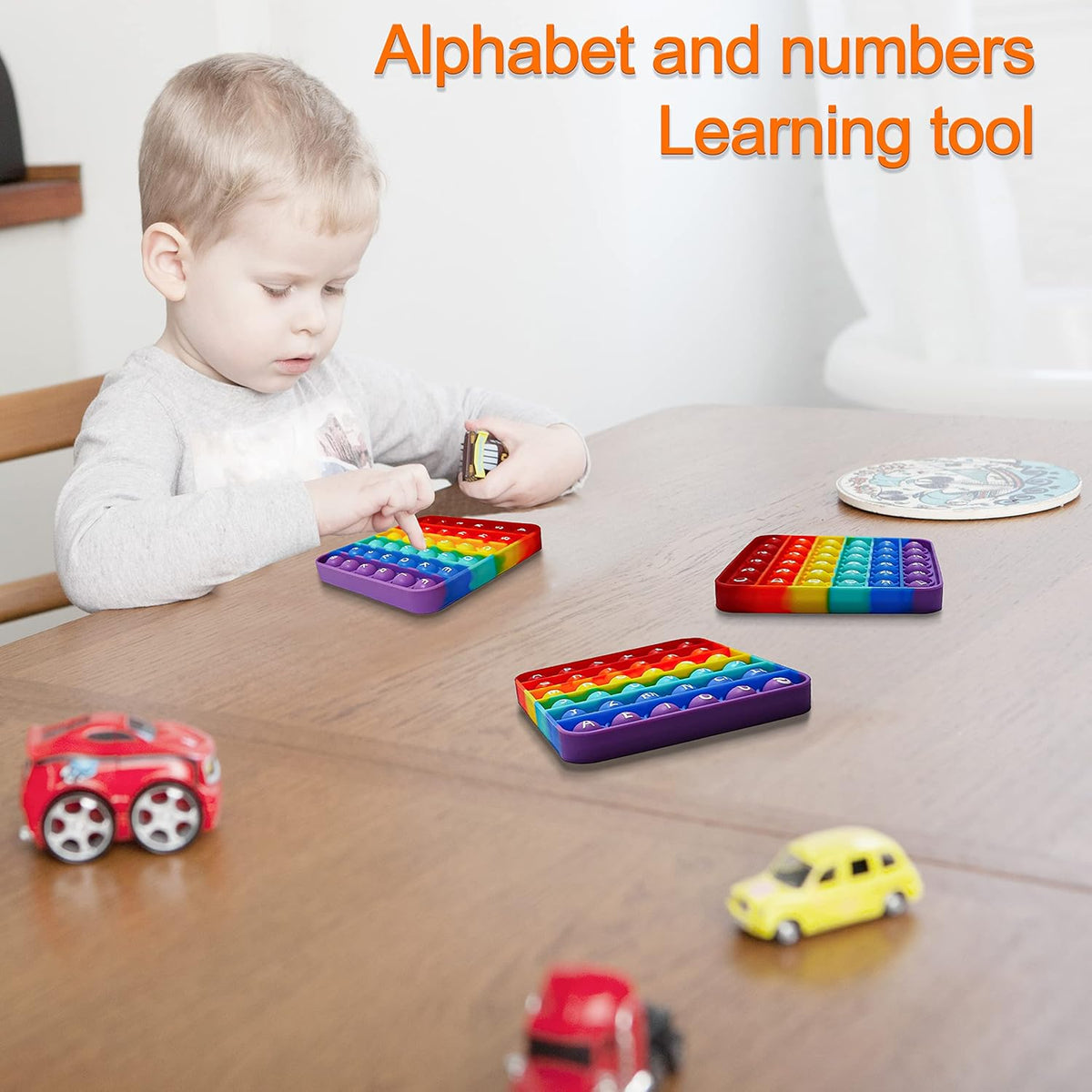 Alphabet Pop Fidget Toy Letters ABC Numbers Learning and Educational Toys Square Sensory Toys
