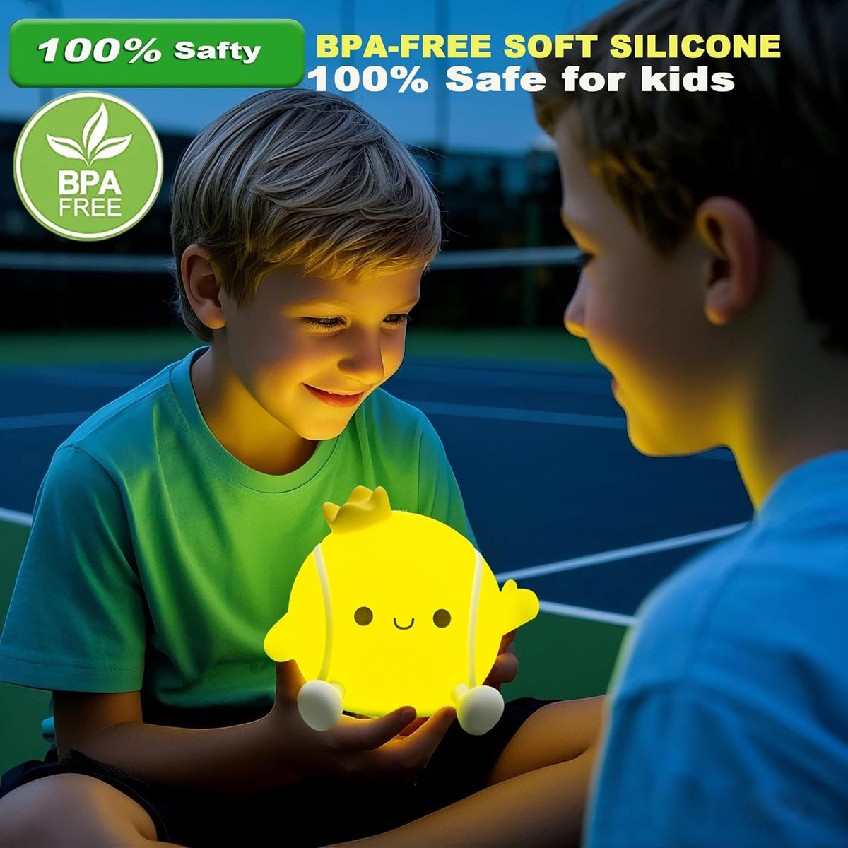 DREAMING MY DREAM Tennis Night Light,LED Squishy Novelty Night Lamp,2 Levels Dimmable Nursery