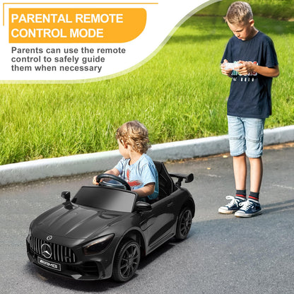 Winado 12V Licensed Mercedes Benz AMG GTR Kids Ride on Electric Car, Black