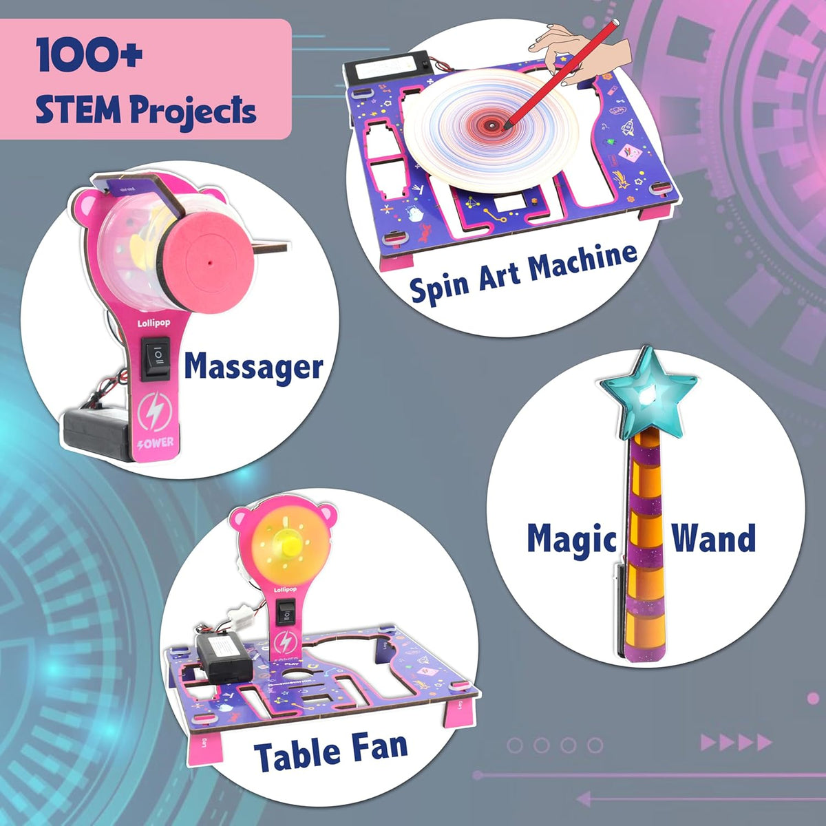 Butterfly EduFields 100+ STEM Projects | Girls Mini Engineering Kit for Ages 8 10 12 15 Years |