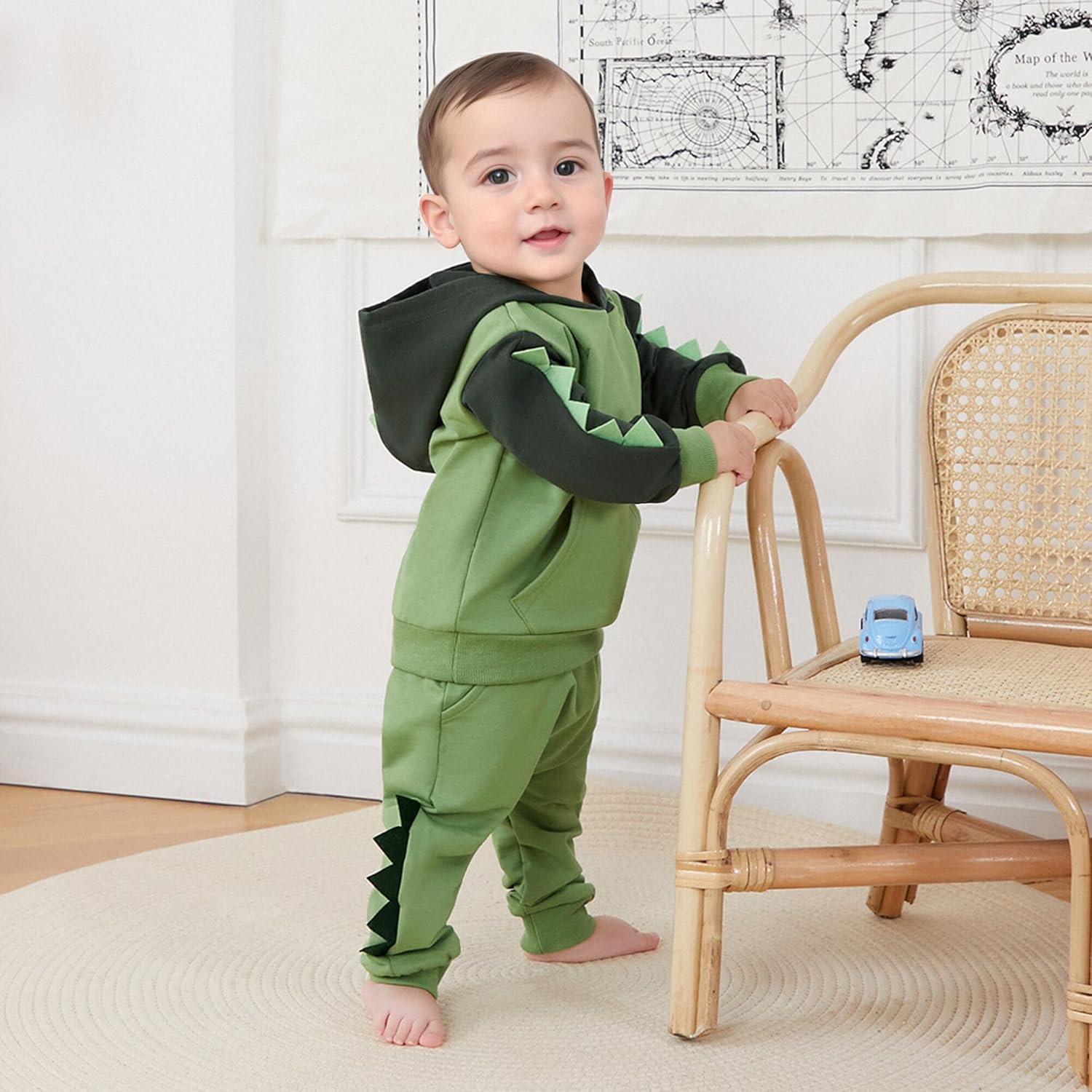Baby Boy Clothes Toddler Fall Winter Outfits Dinosaur Long Sleeve Hoodies Tops & Jogger Pants