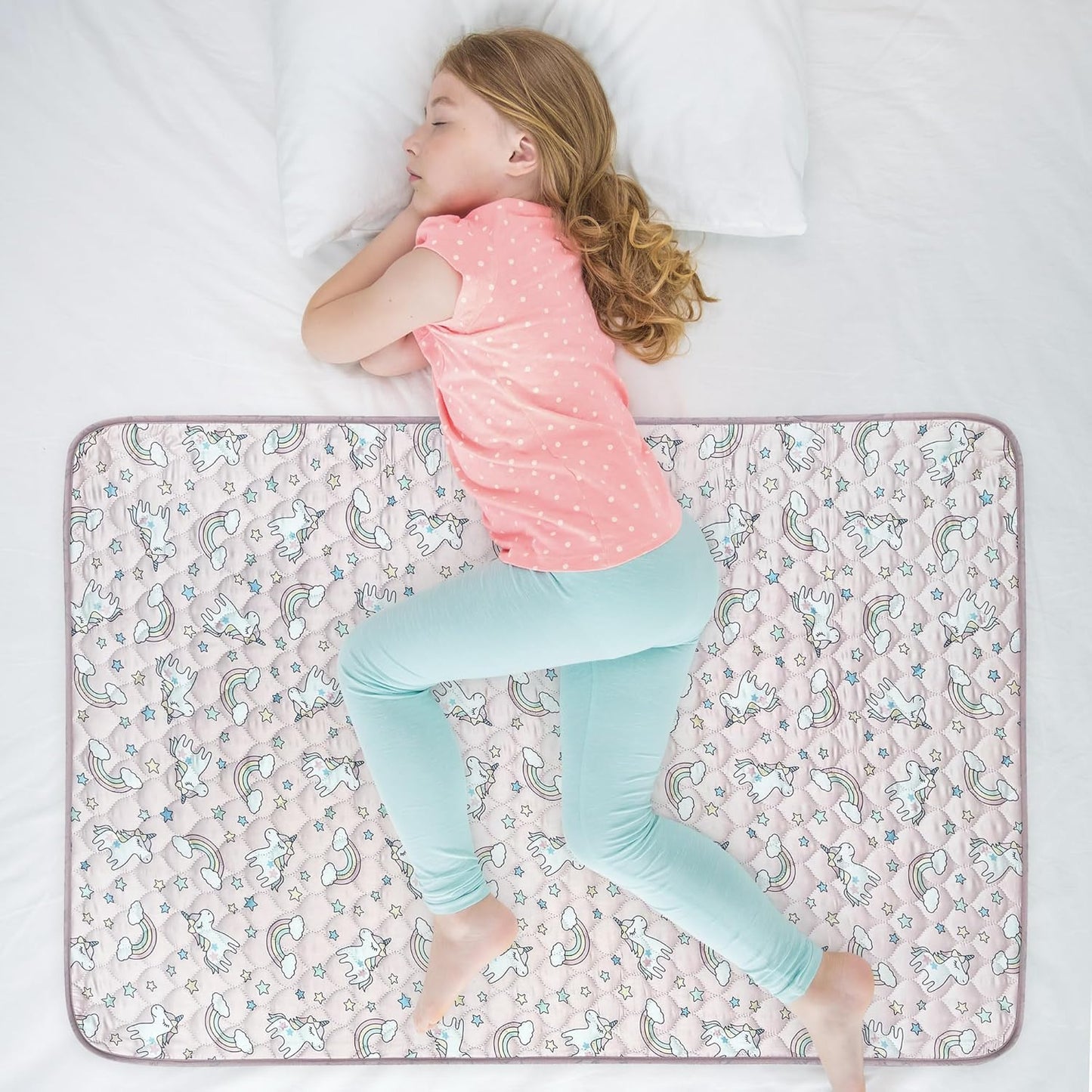 Organic Incontinence Pads for Kids & Toddlers - 5 Layer Waterproof Protectors for Overnight Bed