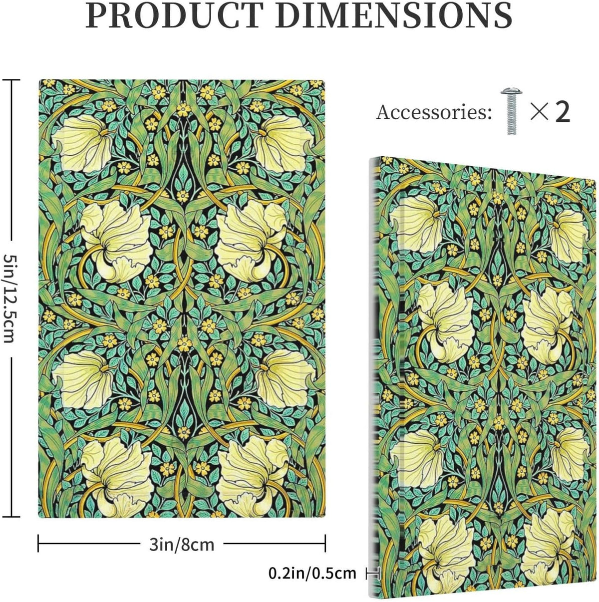 Light Switch Cover Plate William Morris Vintage Floral Yellow Flowers Green Leaf 1 Gang No Device