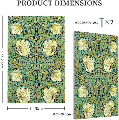 Light Switch Cover Plate William Morris Vintage Floral Yellow Flowers Green Leaf 1 Gang No Device