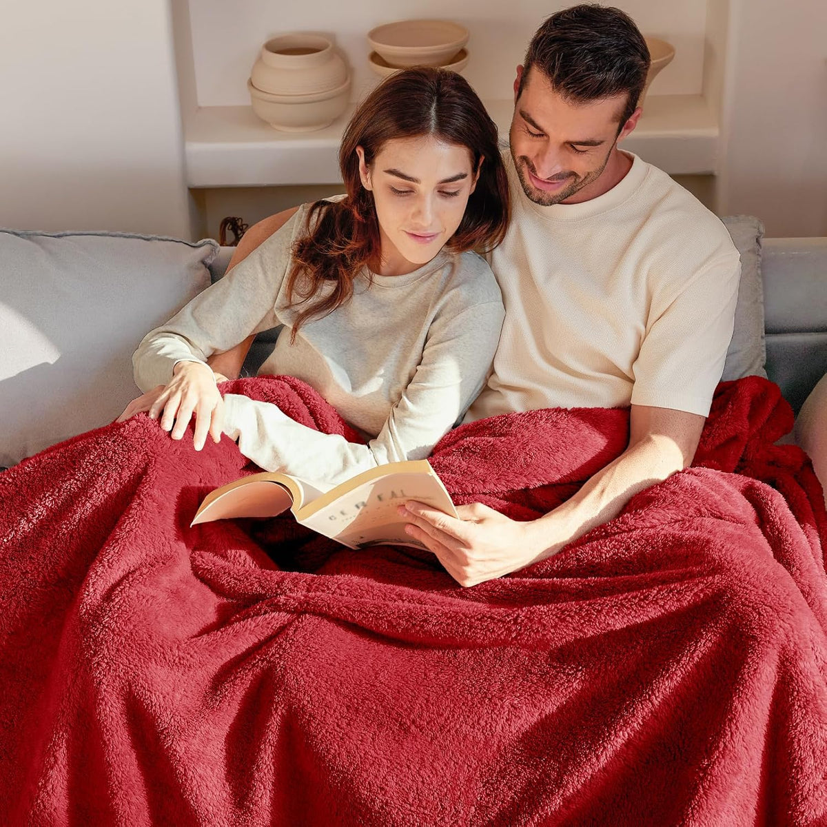 Exclusivo Mezcla King Size Flannel Fleece Blanket, Super Soft Velvet Plush Bed Blanket, Fuzzy Cozy