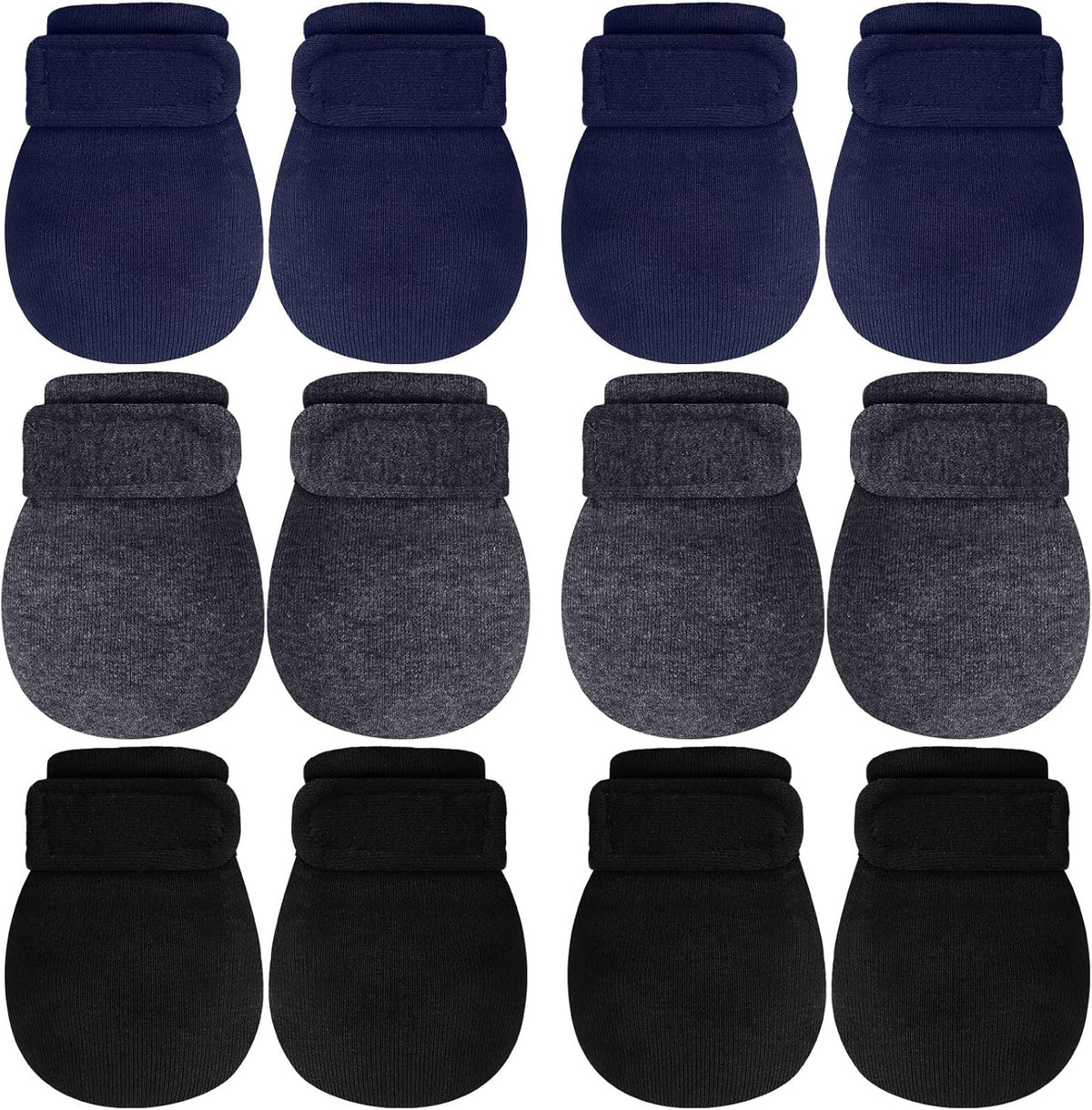 Newcotte Adjustable Baby Mittens No Scratch Newborn Cotton Breathable Gloves Warm Baby Mitts for