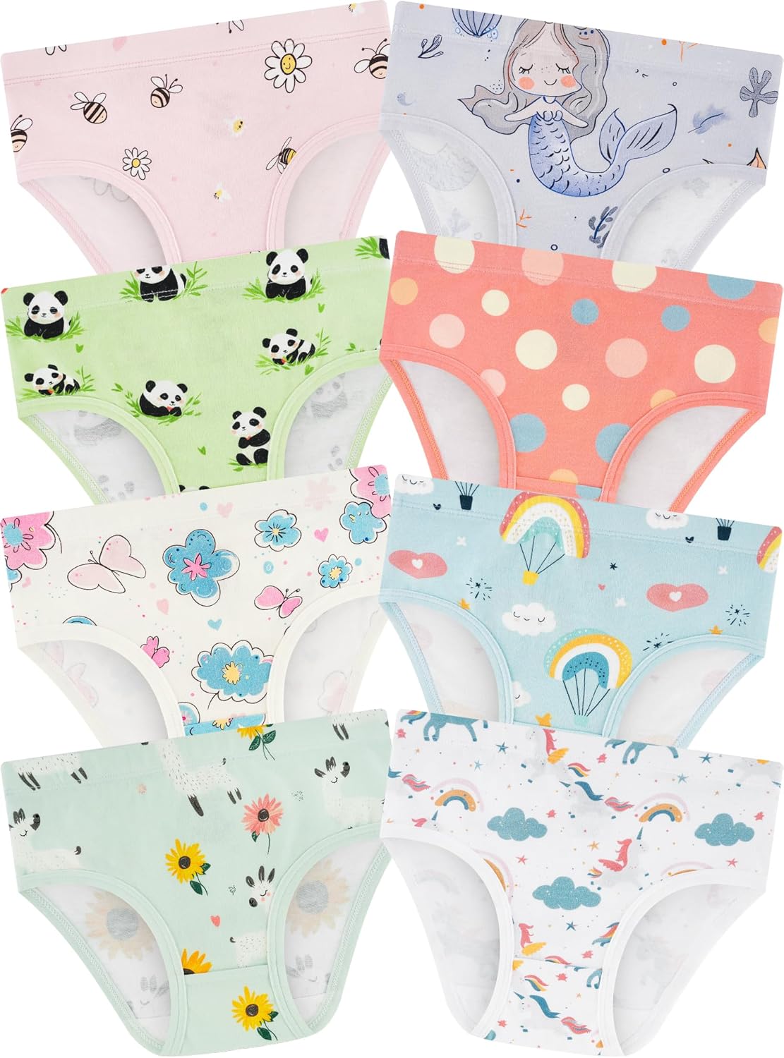 Girls' Underwear,Soft Cotton Tagless Panties for Toddlers' & Little Kids' Comfort,Breathable