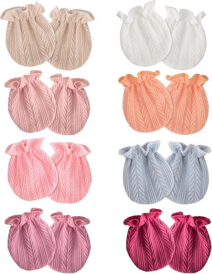 Newborn Baby Mittens No Scratch Cotton Elastic Wrist Gloves Infant Toddler Mittens for Baby Boy