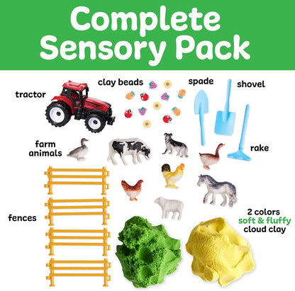 Creativity for Kids Sensory Pack: Farm, Sensory Toys for Toddlers 3-4+, Pretend Play Farm Animals