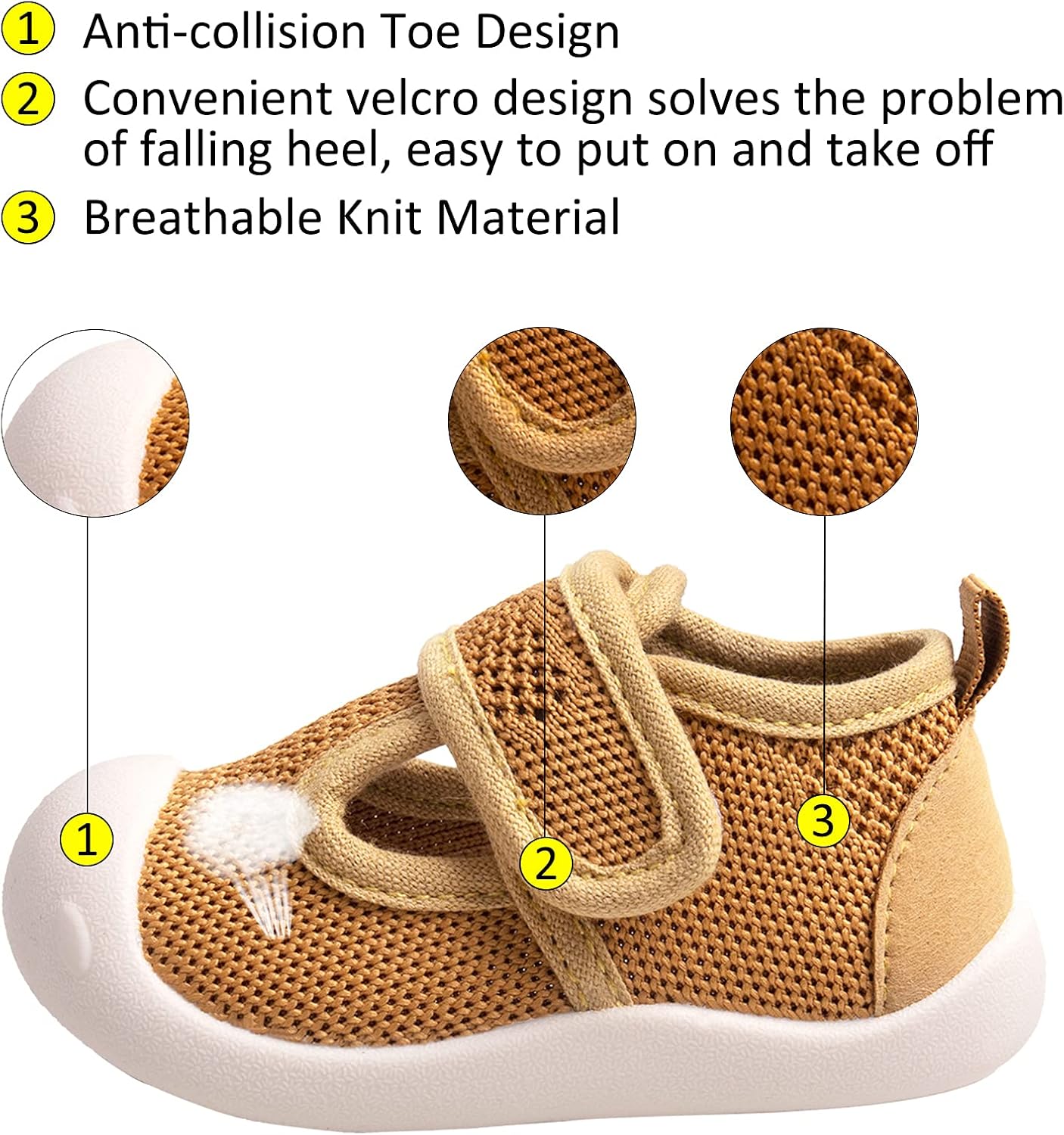 Baby First-Walking Shoes 1-4 Years Kid Shoes Trainers Toddler Infant Boys Girls Soft Sole Non Slip
