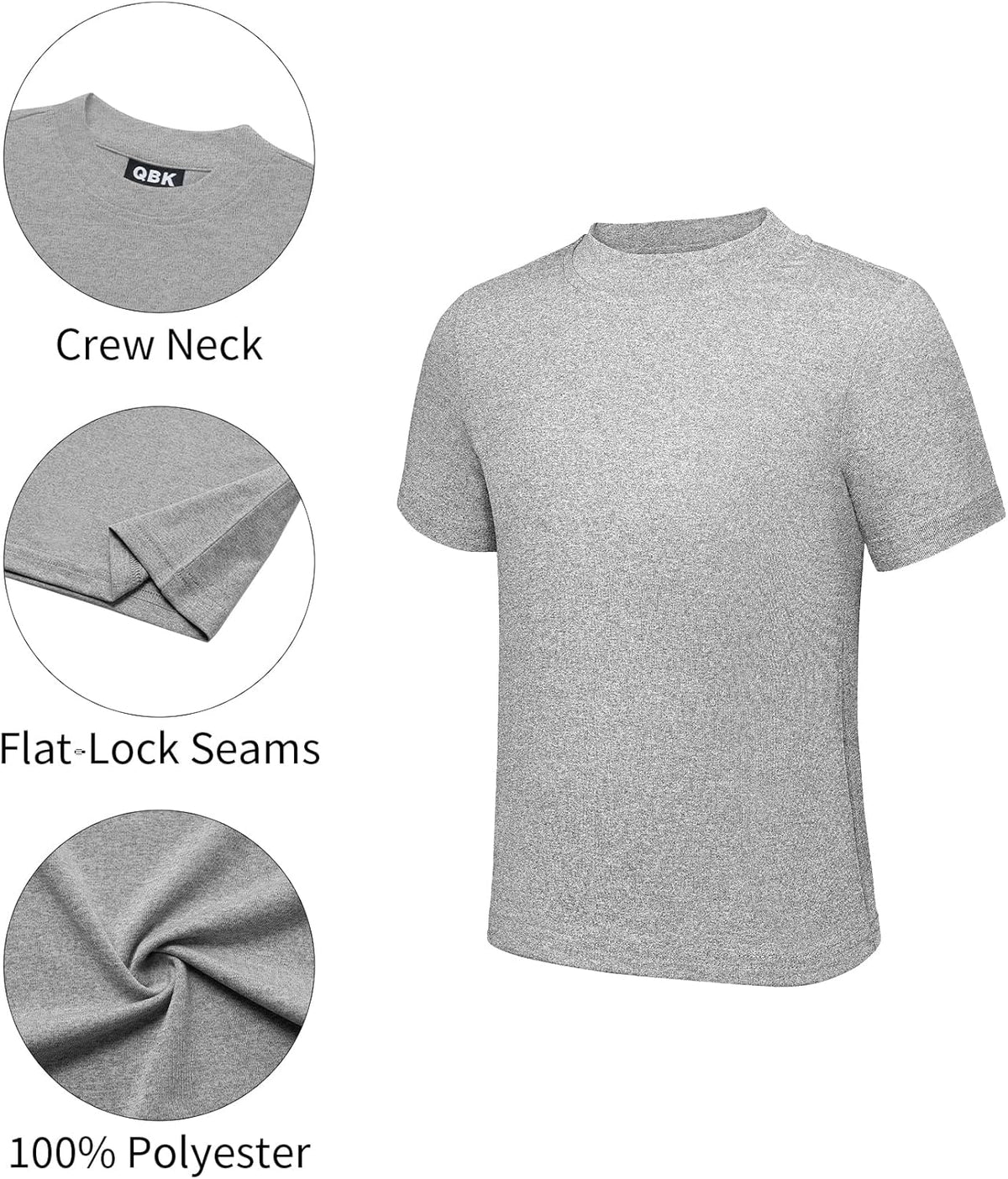 QBK 2T to Youth Neon Shirt Kids UPF 50+ Dry Fit Athletic Short Sleeve Rash Guard T Shirts for Boys