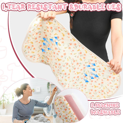 3 Pcs Changing Pad Liners Fits in Peanut Shape Changing Pad Waterproof Diaper Mats Organic Cotton