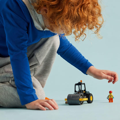 LEGO City Construction Steamroller Toy Playset, Fun Gift, Construction Toy Set for Kids Aged 5