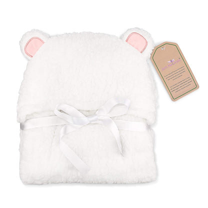 Jam Naturals- Baby Swaddle Blanket, Cute Bear Organic Receiving Swaddling Wrap, Newborn Baby Girl