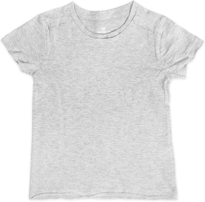 HonestBaby 5-Pack Short Sleeve T-Shirts 100% Organic Cotton Baby, Toddler, Little Kid, Boy, Girl