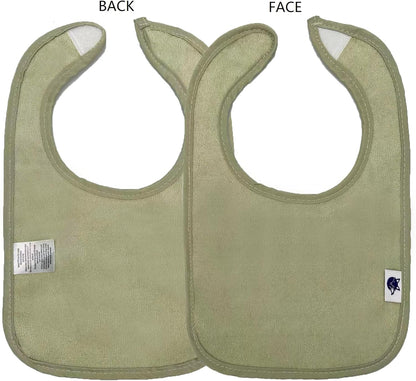 SPINFOX Waterproof Baby Bibs for Girls, Boy, Unisex Drool Bib Cotton Solid Knit Infant Feeding Bibs