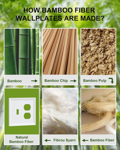 2-Pack Combo Toggle/Duplex Light Switch Cover Plate, Pure White Wall Outlet Cover Plate, Natural