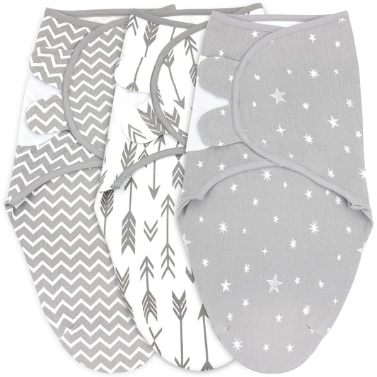 Bublo Baby Swaddles for Newborns – 3-Pack Infant Swaddles 0-3 Months – Adjustable Swaddle Sleep