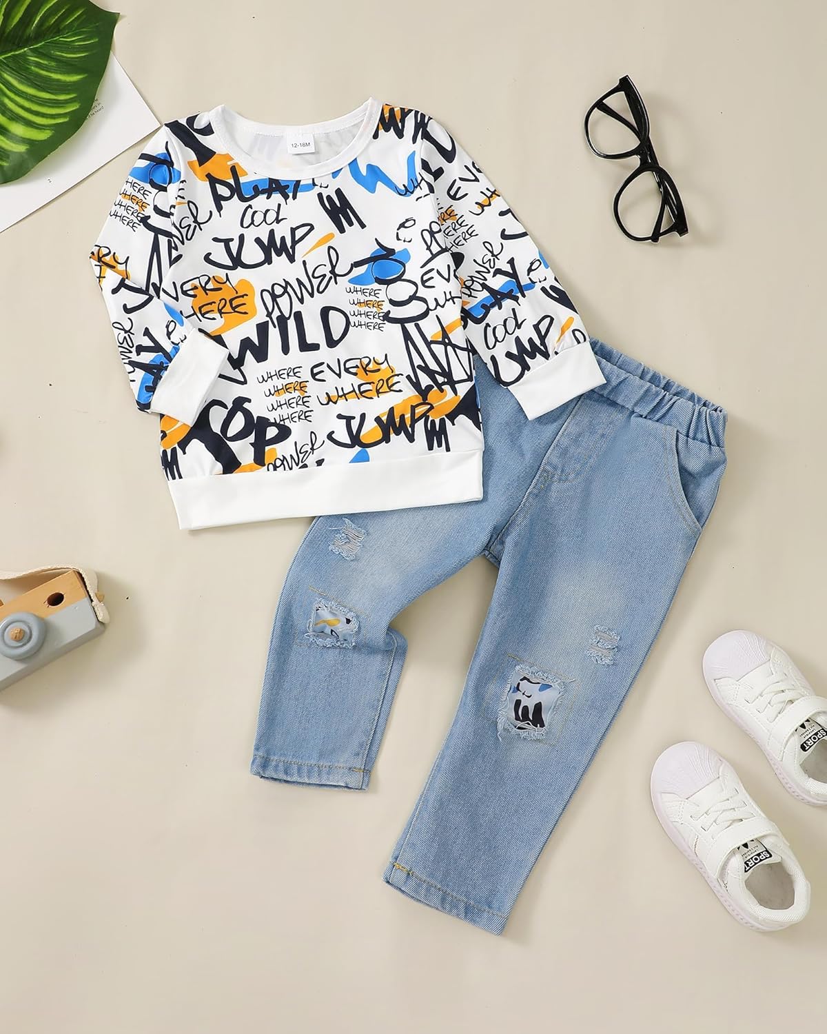 Toddler Baby Boy Outfits Fall Winter Clothes Color Block Long Sleeve Sweatshirt Tops + Jogger Pants
