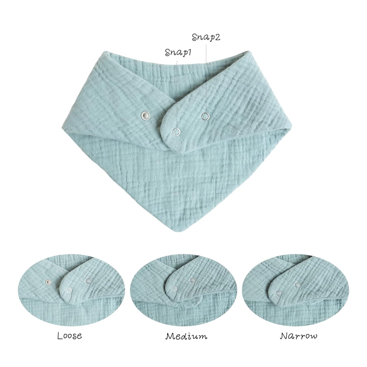 Konssy Muslin Baby Bibs 10 Pack Baby Bandana Drool Bibs 100% Cotton for Unisex Boys and Girls, Soft