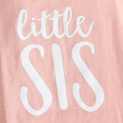 AMAWMW Newborn Baby Girl Little Sister Sleeper Gown Stripe Long Sleeve Nightgown Pajamas Gifts