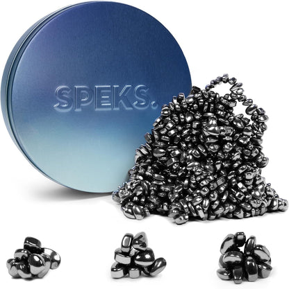 Speks Crags Ferrite Putty | Over 1,000 Smooth Ferrite Stones in a Metal Tin | Fun Quiet Fidget Toys