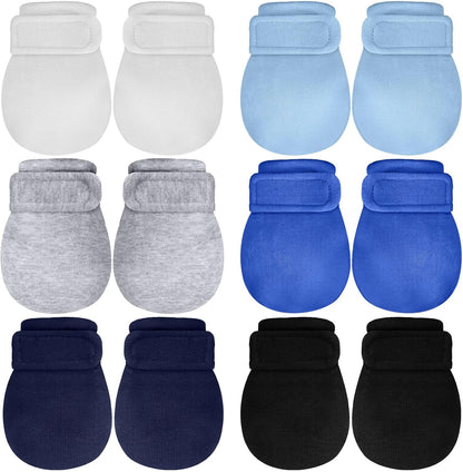 Newcotte Adjustable Baby Mittens No Scratch Newborn Cotton Breathable Gloves Warm Baby Mitts for
