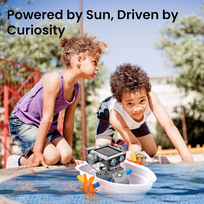 Sillbird Solar Robot Building Kit STEM Gift for Boys Aged 8-13, 15-in-1 DIY Science Educational