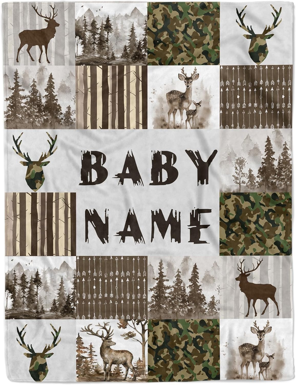 Custom Baby Shower Blanket with Name Personalized Baby Boy Gifts for Birthday Christmas Customized