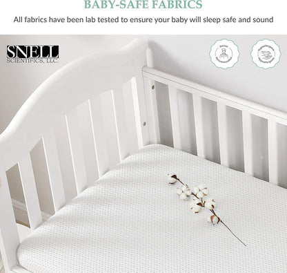 Breathable Crib Waterproof Mattress Protector Pad- Hypoallergenic - Noiseless - Washable- Breath