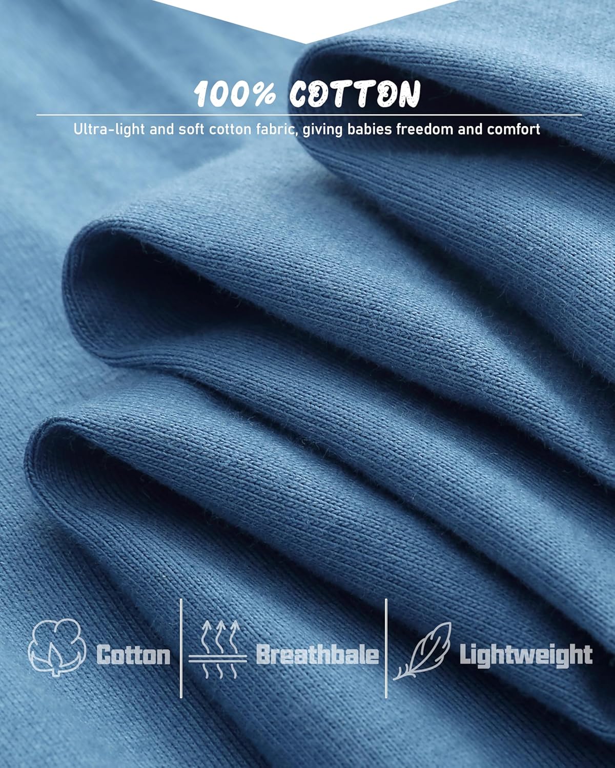 GFQLONG 4 Pack Toddler Boys and Girls Cotton Pants Lightweight Trousers, Kids Summer Casual Solid
