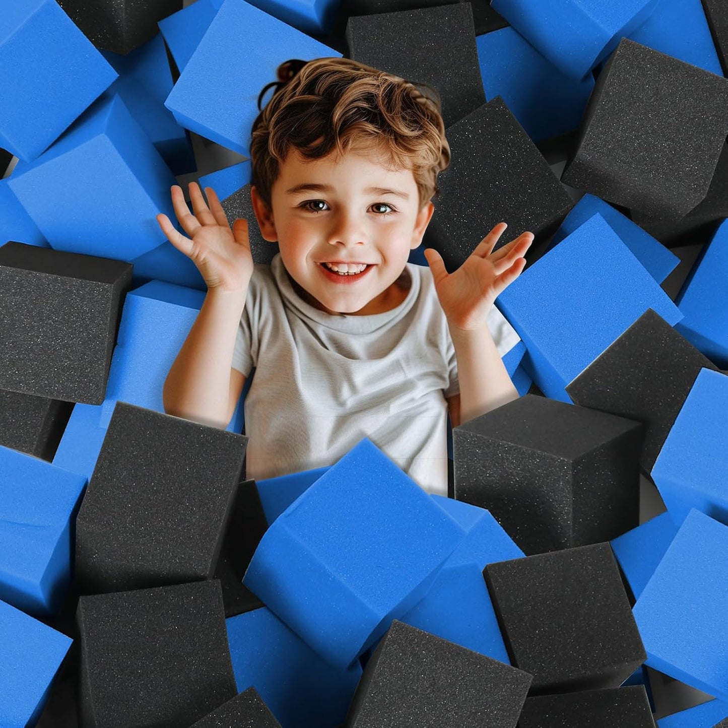 Foam Pit Cubes, 24 PCS 5 Inches Gymnastics Foam Blocks Trampoline Blocks, Multi-Sport Protective