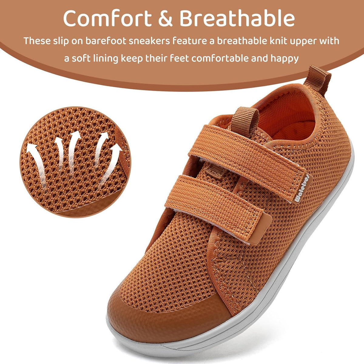 WateLves Toddler Little Kids Wide Barefoot Shoes The First Walking Shoes Girls Boys Breathable Zero